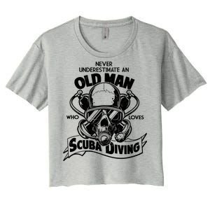 Old Man Who Loves Scuba Diving Women's Crop Top Tee