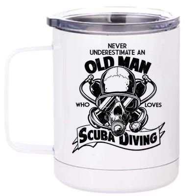 Old Man Who Loves Scuba Diving 12 oz Stainless Steel Tumbler Cup