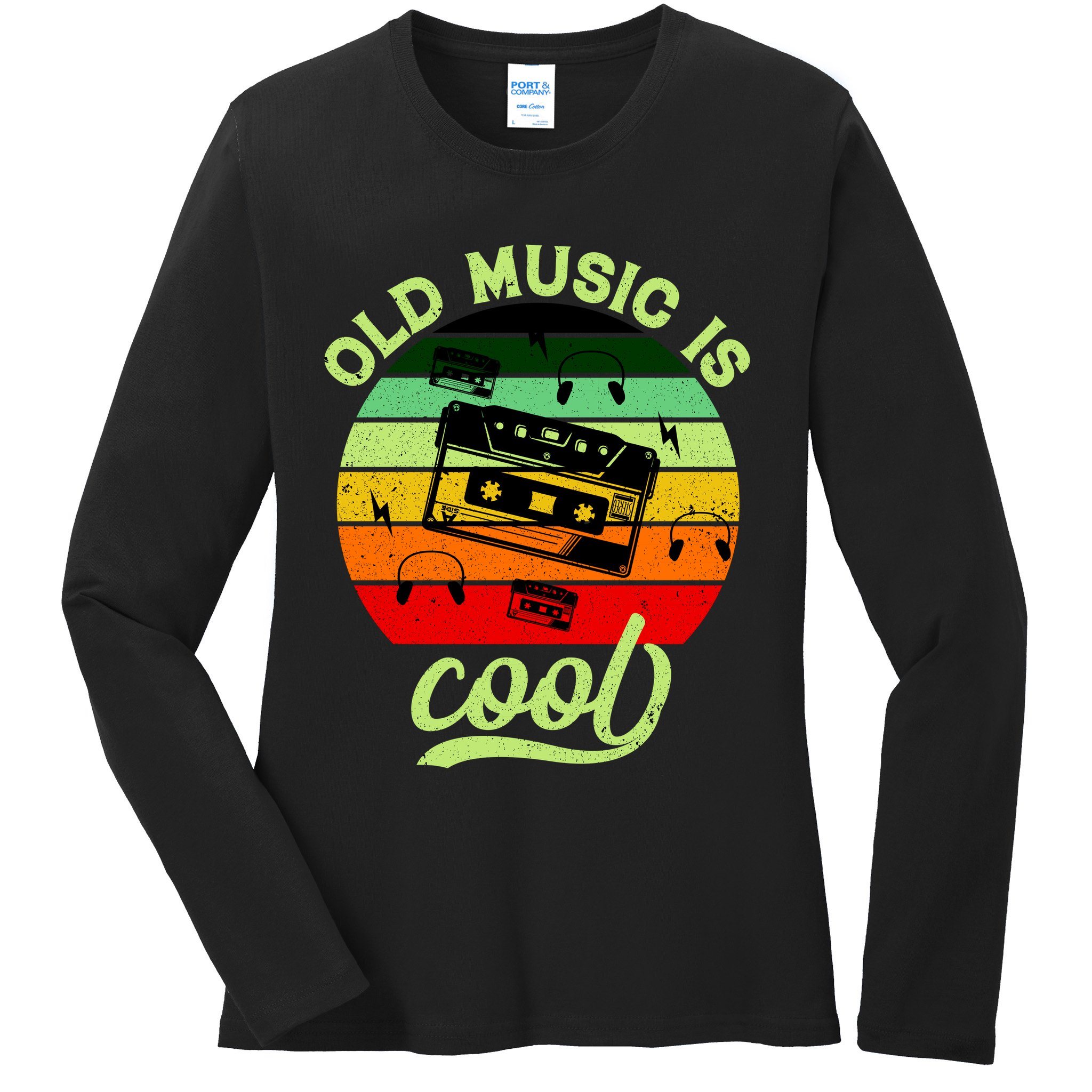 Old Music Is Cool Ladies Long Sleeve Shirt
