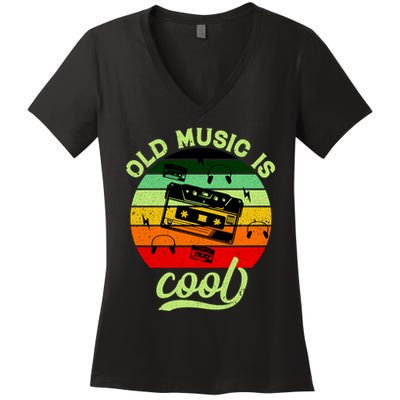 Old Music Is Cool Women's V-Neck T-Shirt