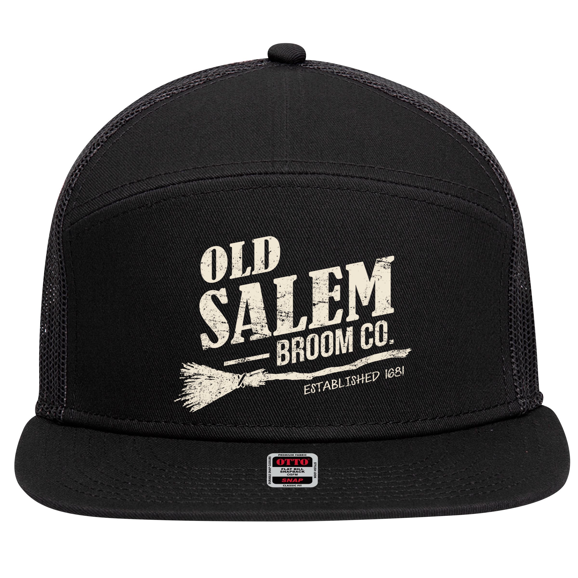 Old Salem Broom Company 7 Panel Mesh Trucker Snapback Hat