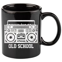 Old School Boombox 11oz C Handle Ceramic Mug