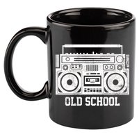 Old School Boombox 11oz C Handle Ceramic Mug