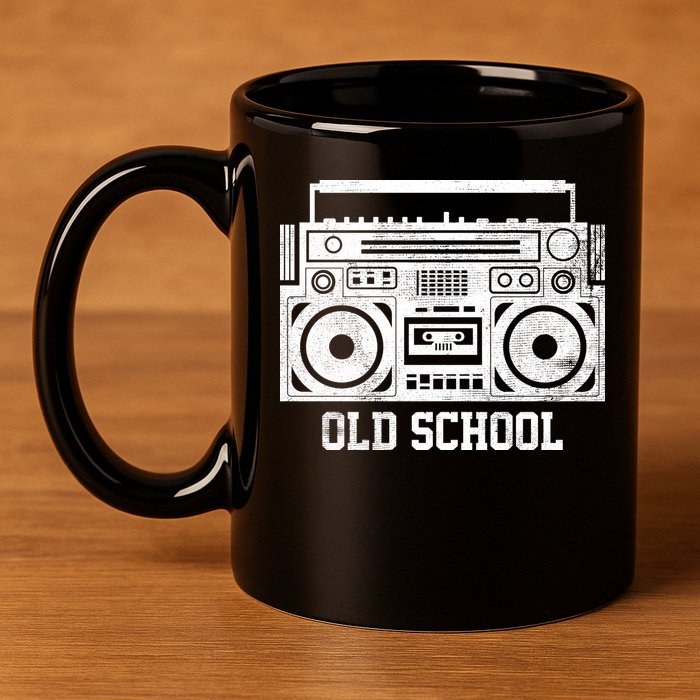 Old School Boombox 11oz C Handle Ceramic Mug