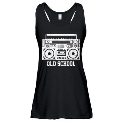 Old School Boombox Ladies Essential Flowy Tank