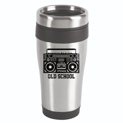 Old School Boombox 16oz Travel Tumbler