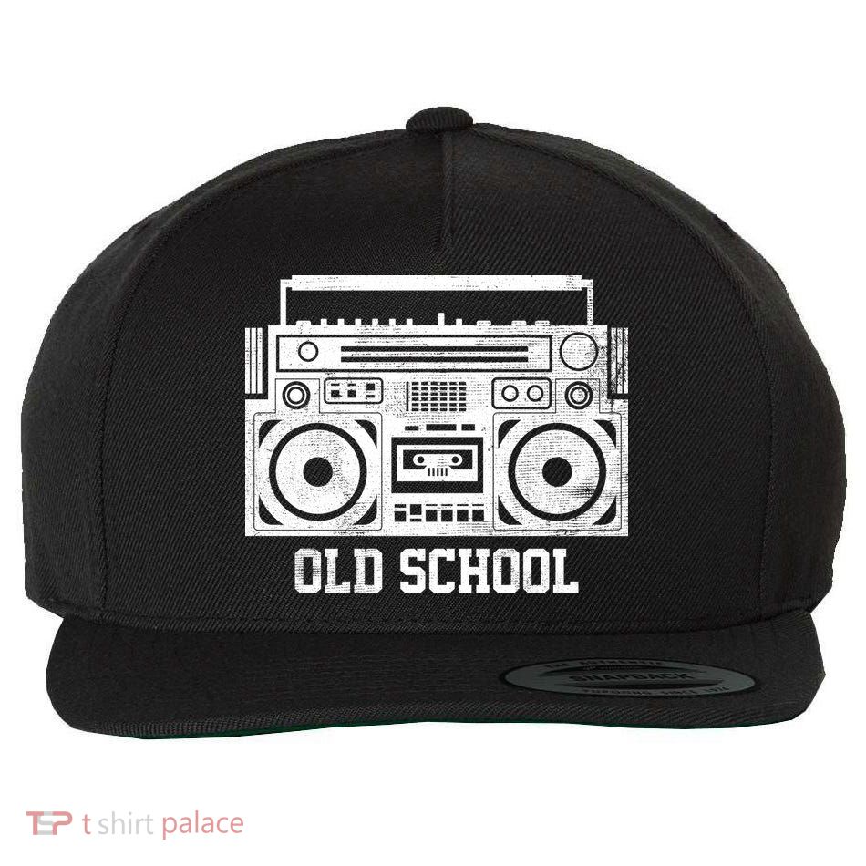 Old School Boombox Wool Snapback Cap