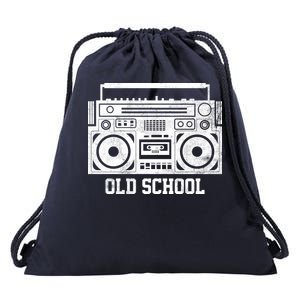 Old School Boombox Drawstring Bag