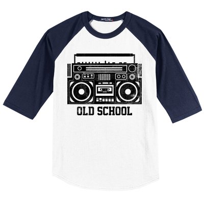 Old School Boombox Baseball Sleeve Shirt