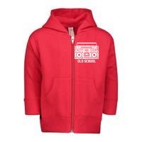 Old School Boombox Toddler Zip Fleece Hoodie