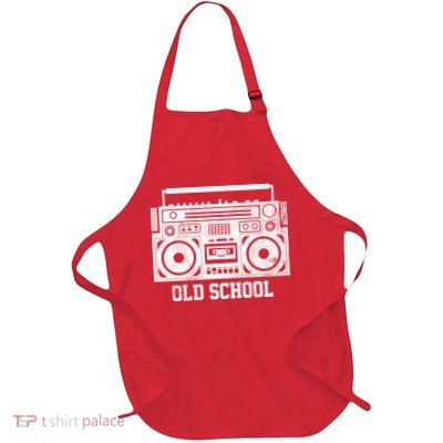 Old School Boombox Full-Length Apron With Pockets