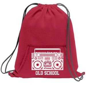 Old School Boombox Sweatshirt Cinch Pack Bag