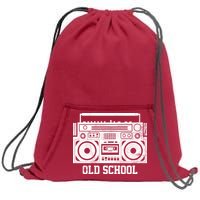 Old School Boombox Sweatshirt Cinch Pack Bag