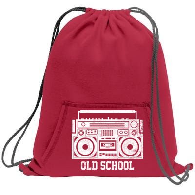 Old School Boombox Sweatshirt Cinch Pack Bag