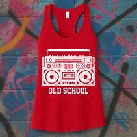 Old School Boombox Womens Tank Top