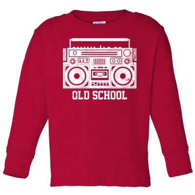 Old School Boombox Toddler Long Sleeve Shirt