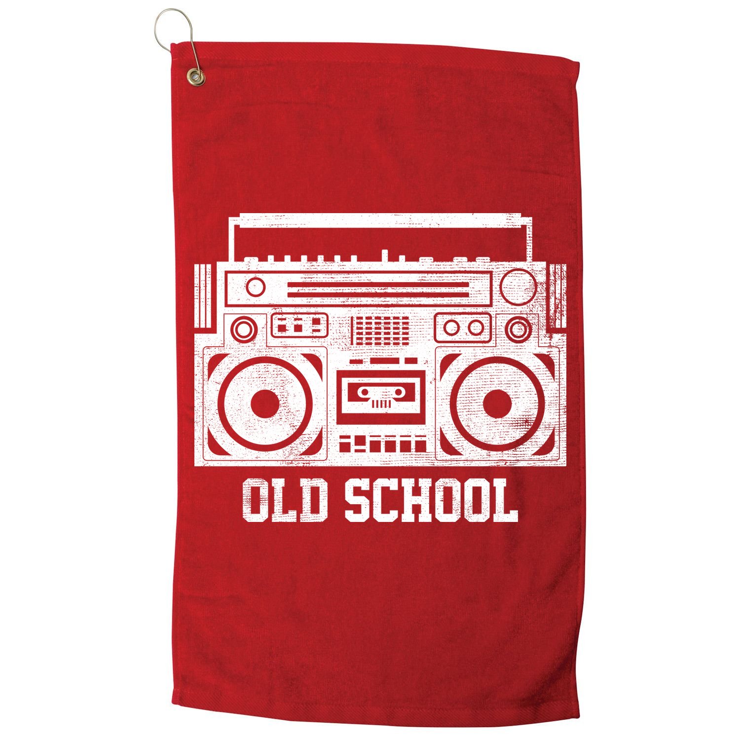Old School Boombox Golf Towel