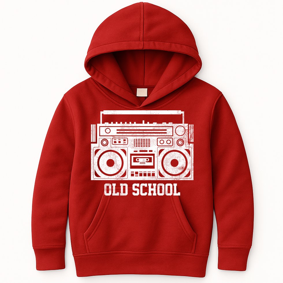 Old School Boombox Kids Hoodie