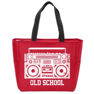 Old School Boombox Zip Tote Bag