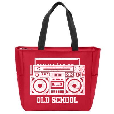 Old School Boombox Zip Tote Bag