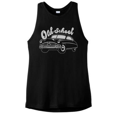 Old School Classic Car Ladies PosiCharge Tri-Blend Wicking Tank