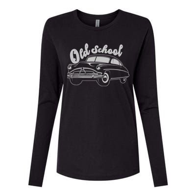 Old School Classic Car Womens Cotton Relaxed Long Sleeve T-Shirt