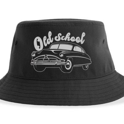 Old School Classic Car Sustainable Bucket Hat