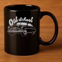Old School Classic Car 11oz C Handle Ceramic Mug