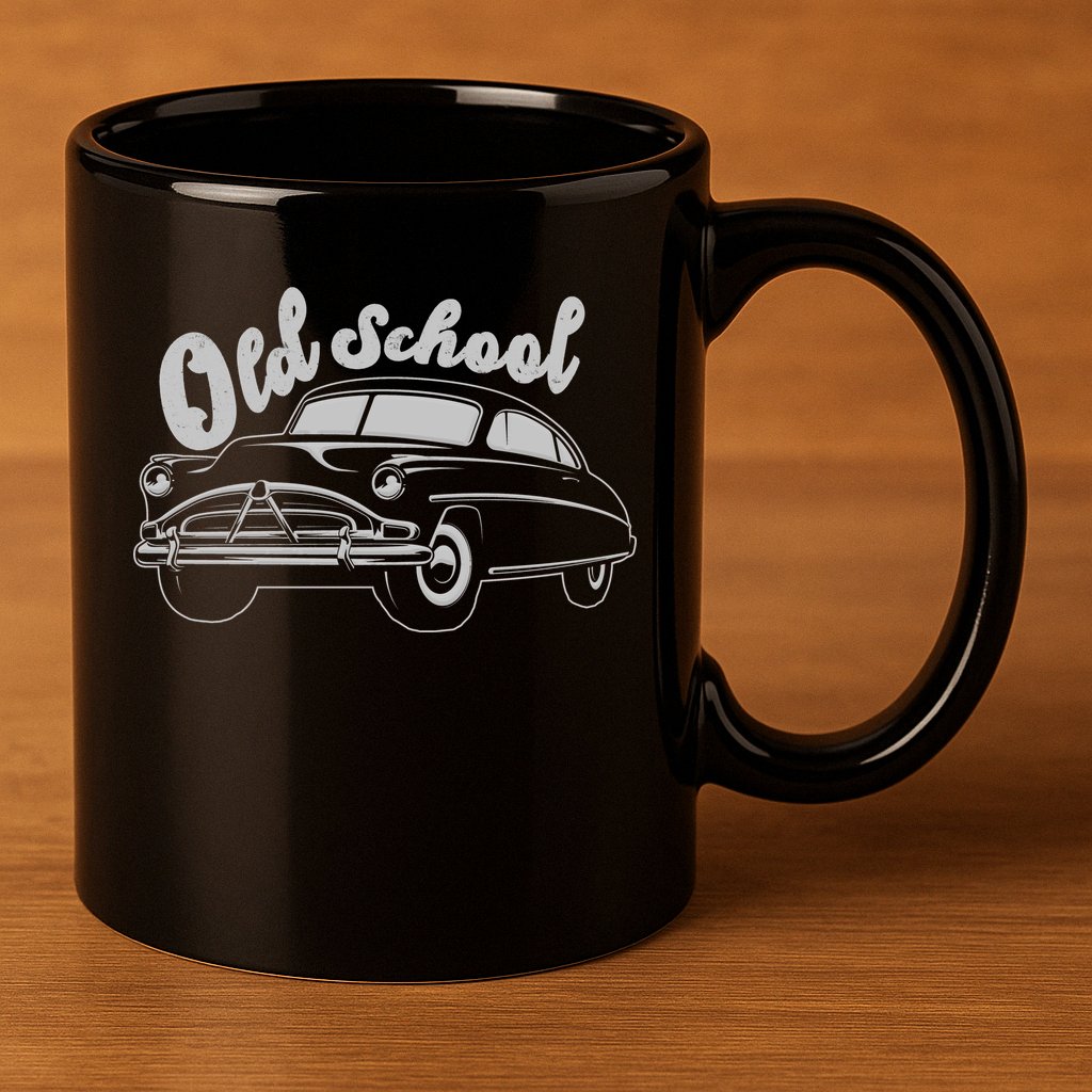 Old School Classic Car 11oz C Handle Ceramic Mug