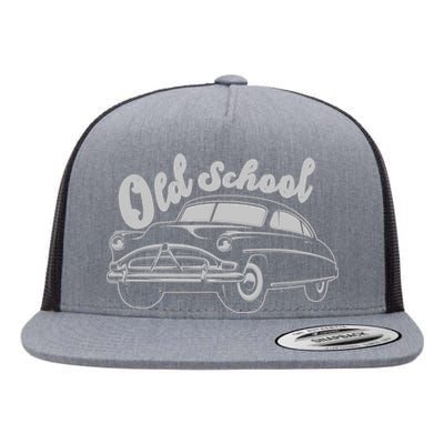 Old School Classic Car Flat Bill Trucker Hat