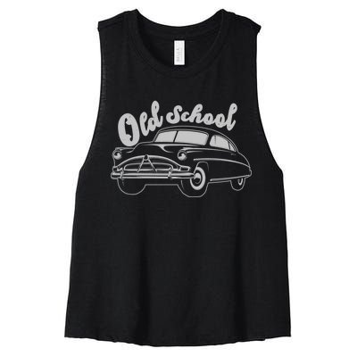 Old School Classic Car Women's Racerback Cropped Tank