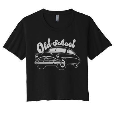 Old School Classic Car Women's Crop Top Tee