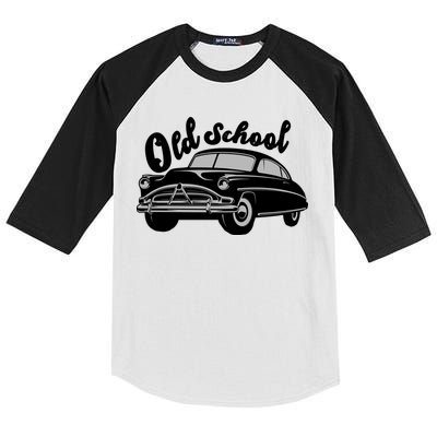 Old School Classic Car Kids Colorblock Raglan Jersey