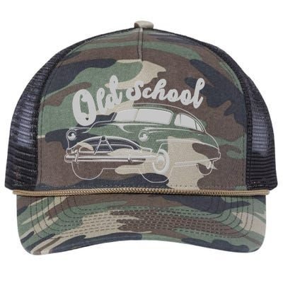 Old School Classic Car Retro Rope Trucker Hat Cap