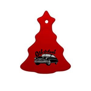 Old School Classic Car Ceramic Tree Ornament