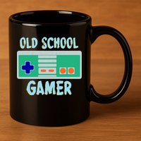 Old School Gamer 11oz C Handle Ceramic Mug