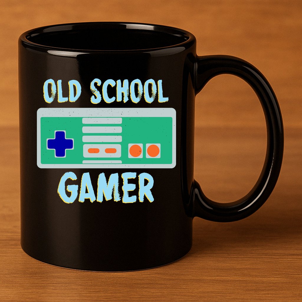 Old School Gamer 11oz C Handle Ceramic Mug