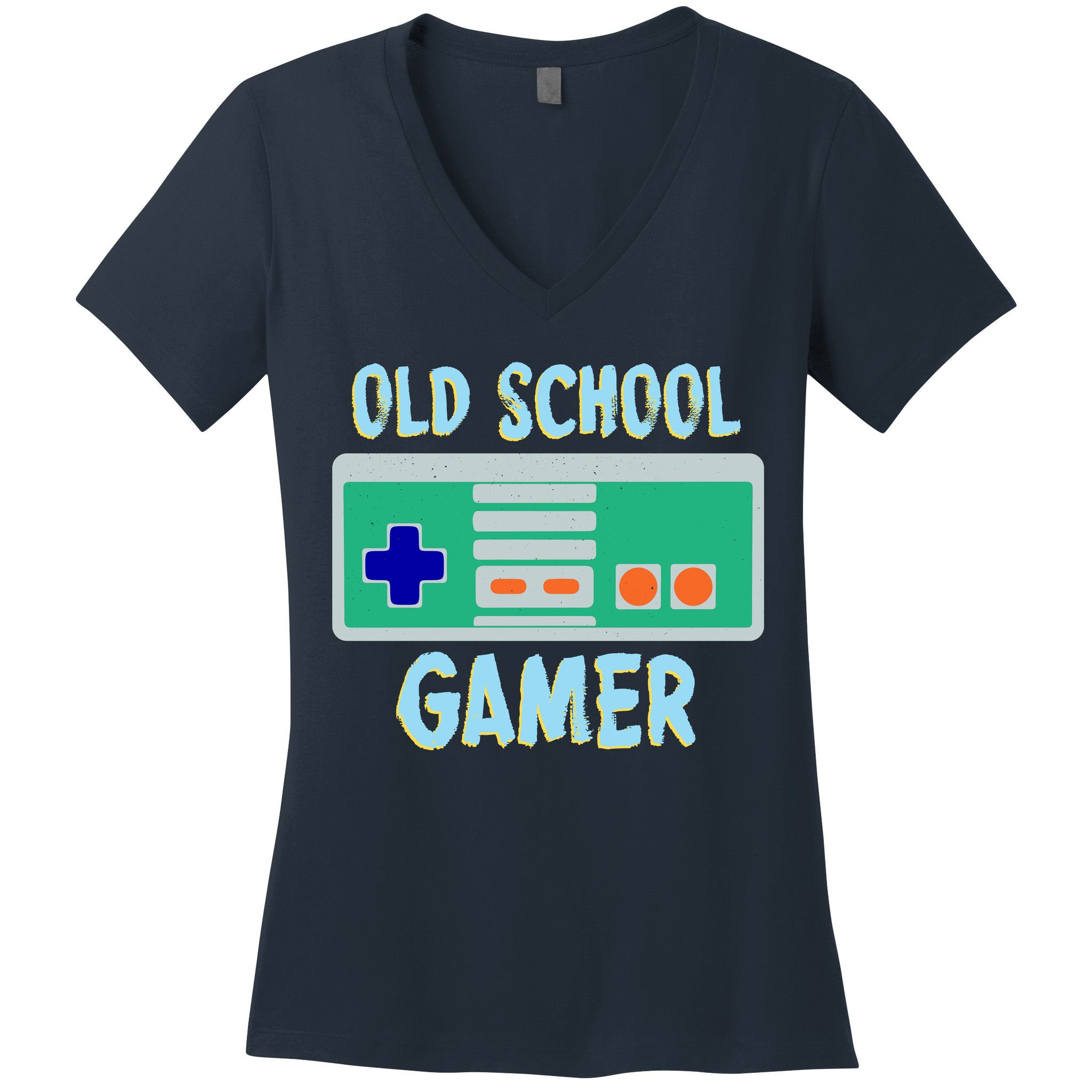 Old School Gamer Women's V-Neck T-Shirt