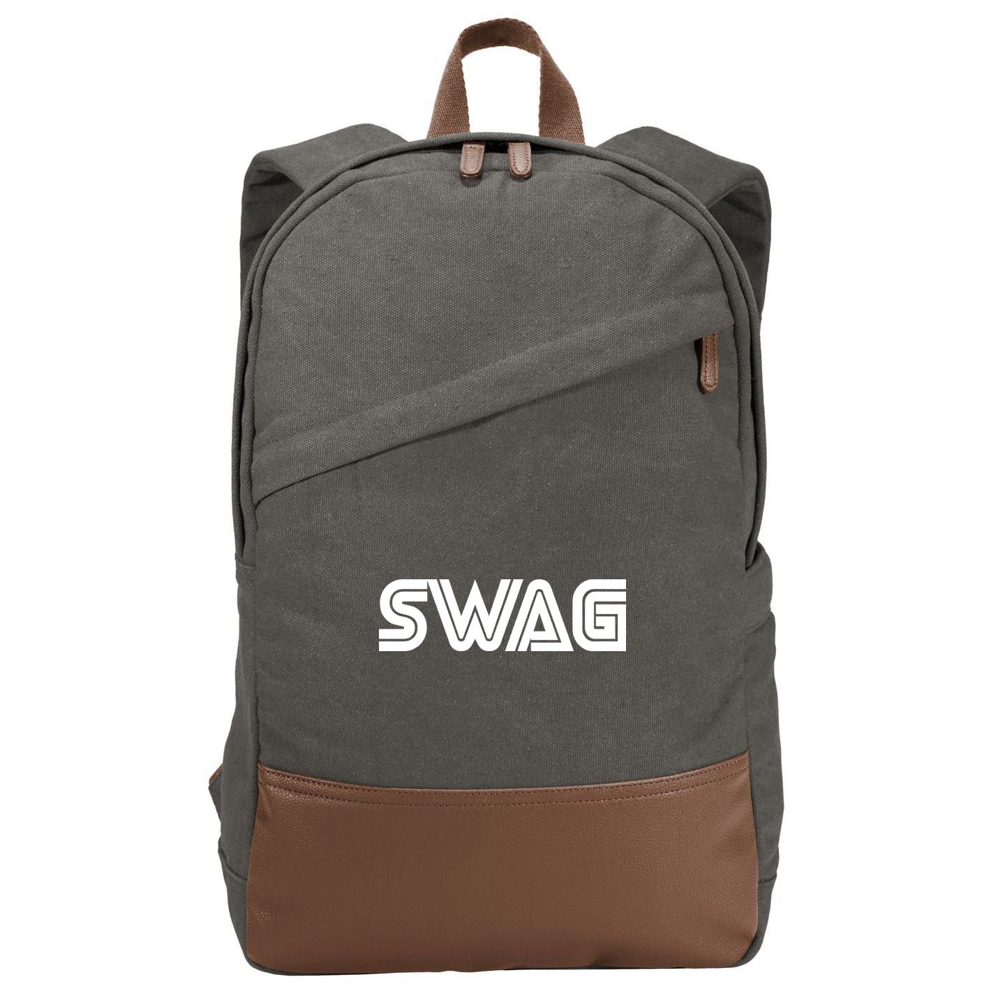 Old School Swag Logo Cotton Canvas Backpack