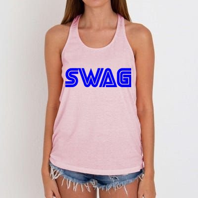 Old School Swag Logo Women's Knotted Racerback Tank