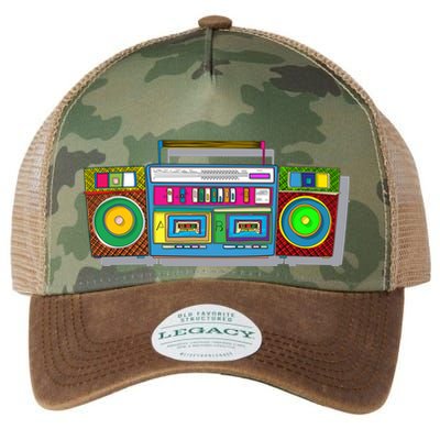 Old School Trippy Boombox Legacy Tie Dye Trucker Hat