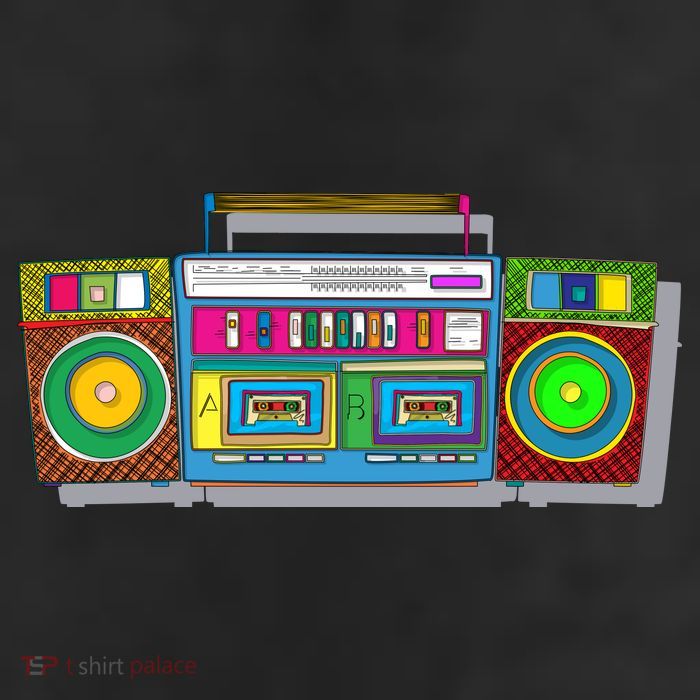 Old School Trippy Boombox Adult Drive Performance Visor