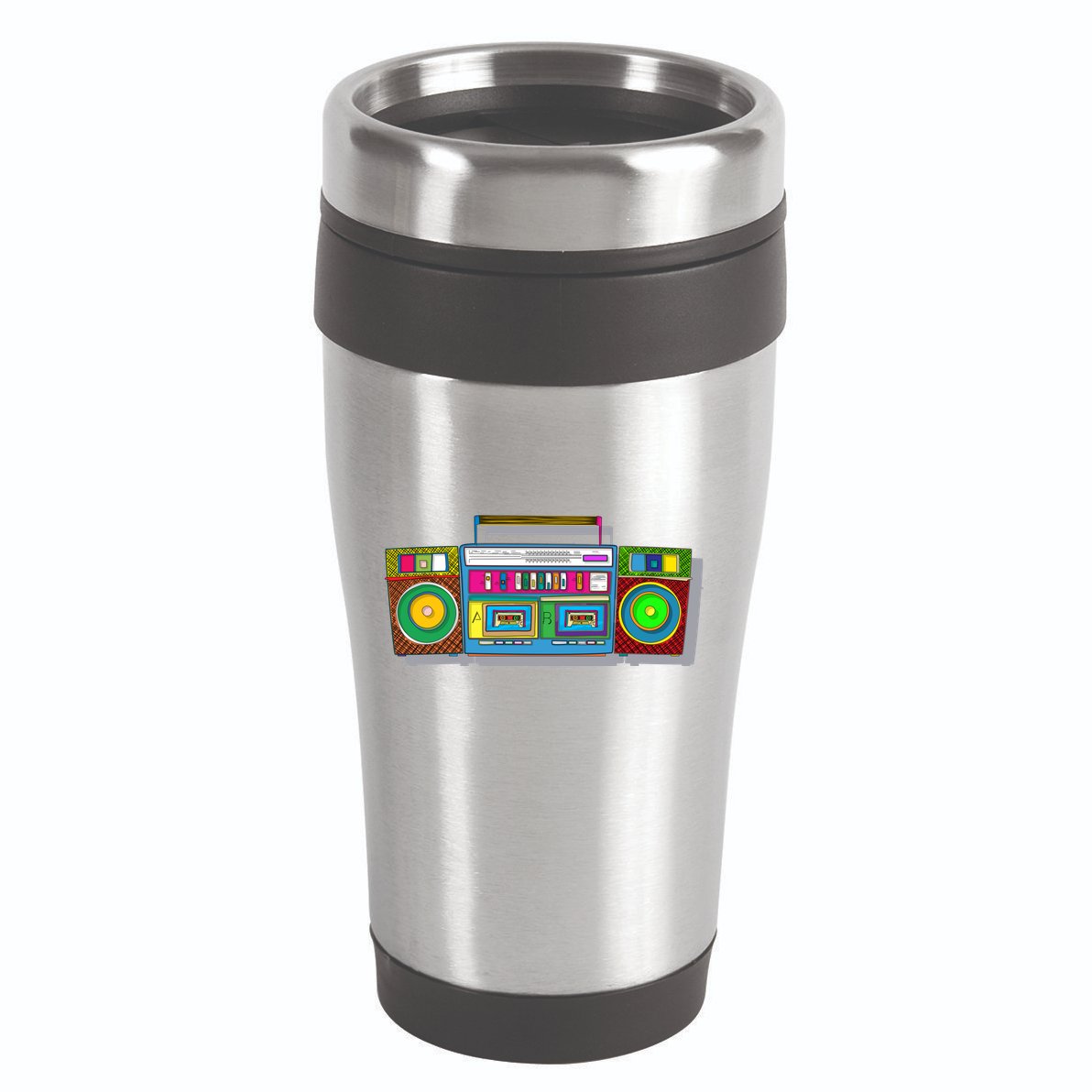 Old School Trippy Boombox 16oz Travel Tumbler