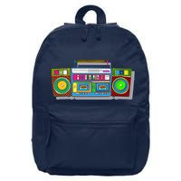Old School Trippy Boombox 16 in Basic Backpack