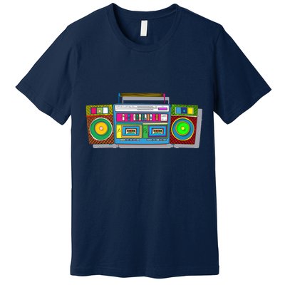 Old School Trippy Boombox Premium T-Shirt