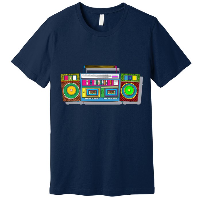 Old School Trippy Boombox Premium T-Shirt