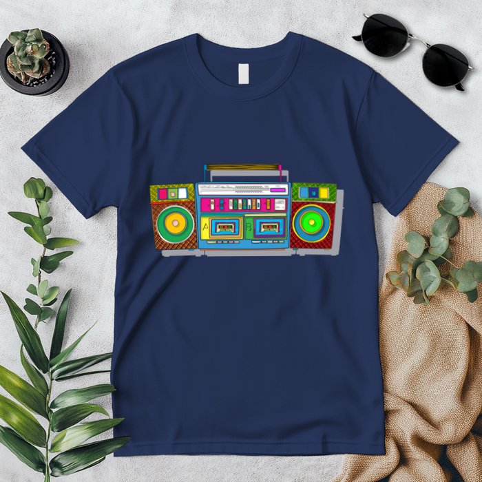 Old School Trippy Boombox Premium T-Shirt