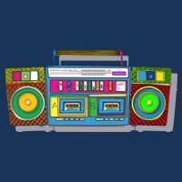 Old School Trippy Boombox Premium T-Shirt