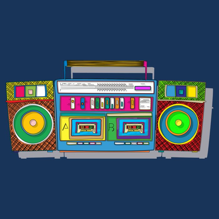 Old School Trippy Boombox Premium T-Shirt