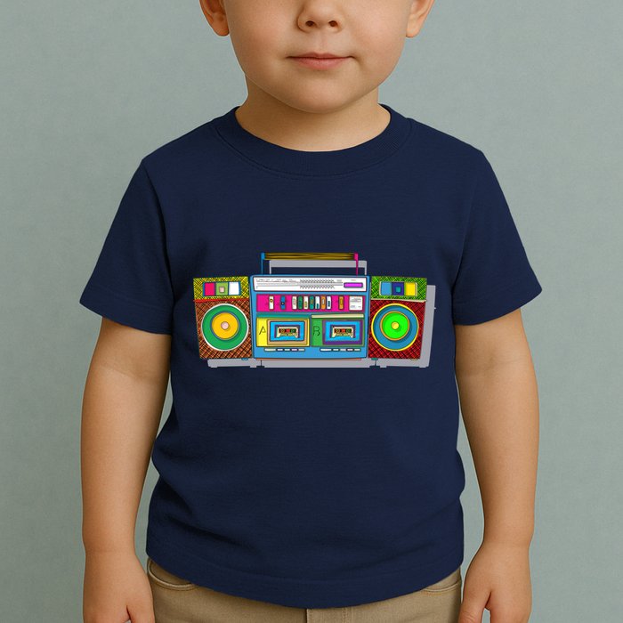 Old School Trippy Boombox Toddler T-Shirt